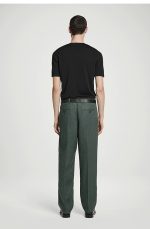 Linen Tapered Pants Green - Image 2