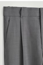 Wool Straight Trousers Gray - Image 4