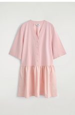 V-Neck Dress Pink - Image 4