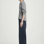 Straight Trousers Navy