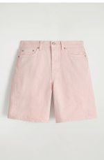 Denim Straight Shorts Pink - Image 4