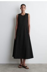 Pleated Dress Black