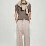Linen Straight Pants Beige