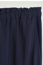 Knitted Wide-Leg Pants Navy - Image 5