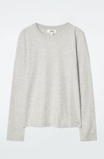 Knitted Round-Neck T-Shirt Gray - Image 3