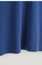 Silk Round-Neck T-Shirt Blue - Image 5