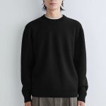 Wool Round-Neck Pullover Black