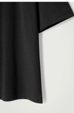 Wool Round-Neck T-Shirt Black - Image 5