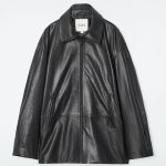 Casual Cargo Functional Wind Leather Outerwear Black
