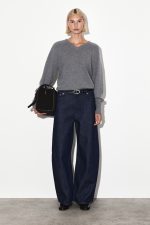 Casual High Waist Denim Denim Indigo Blue