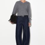 Casual High Waist Denim Denim Indigo Blue