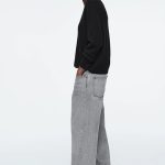 Facade Casual Low Waist Washed Denim