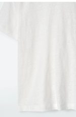 Linen Round-Neck T-Shirt White - Image 5