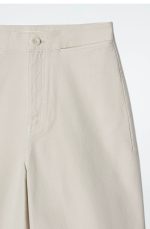 Denim Wide-Leg Trousers Beige - Image 5