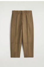 Wool Barrel Trousers Brown - Image 3