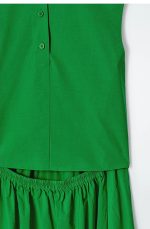 Cotton Dress Green - Image 4