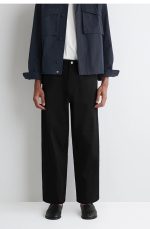 Casual Straight Mid-waist Cropped Denim Black - Image 2