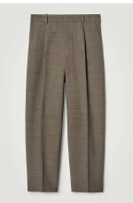 Wool Tapered Trousers Beige - Image 4