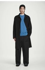 Round-Neck Hoodie Blue