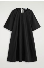 Round-Neck Dress Black - Image 4