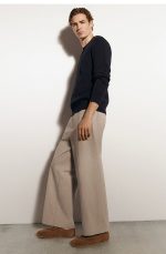 Cotton Pleated Pants - Image 2