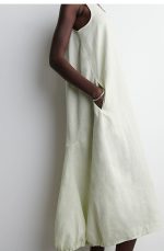 Linen Dress Green - Image 3