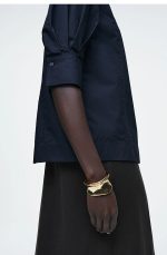 Cotton Shirt Navy - Image 3