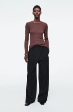 Wool Long-Sleeve Shirt Brown - Image 2