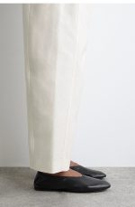 Cotton Barrel Trousers White - Image 3