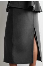 Wool Slim Skirt - Image 2