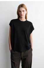 Merino Round-Neck Top Black
