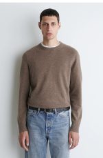 Cashmere Round-Neck Sweater Gray