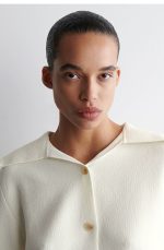 Knitted Collared Jacket - Image 3