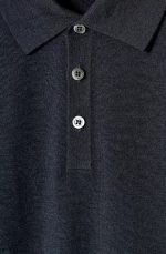 Merino Slim Polo Navy - Image 5