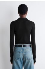 Merino Slim Polo Black - Image 3