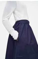 Pleated Skirt Navy - Image 2