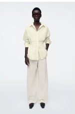 Drawstring Shirt Cream - Image 2