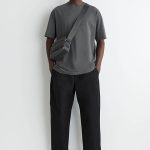 Cotton Barrel Pants Black