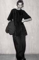 Denim Slim Dress Black