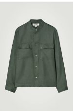 Linen Oversized Shirt Green - Image 4