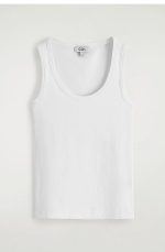 Knitted Slim Vest White - Image 4