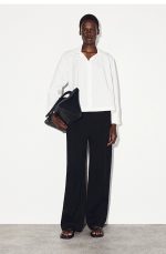 Cotton Ruched Shirt White - Image 2