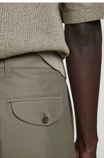 Cotton Wide-Leg Pants Beige - Image 3