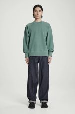 Mock-Neck Hoodie Green