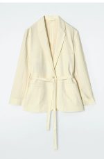 Cotton Lace-Up Blazer - Image 3