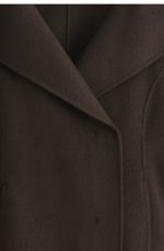 Wool Oversized Coat Brown - Image 4