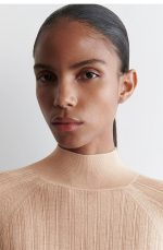 Knitted Slim Top Beige - Image 2