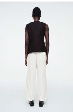 Cotton Drawstring Pants White - Image 2