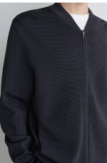 Knitted Jacket Navy - Image 3