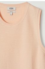 Knitted Round-Neck Vest Orange - Image 4